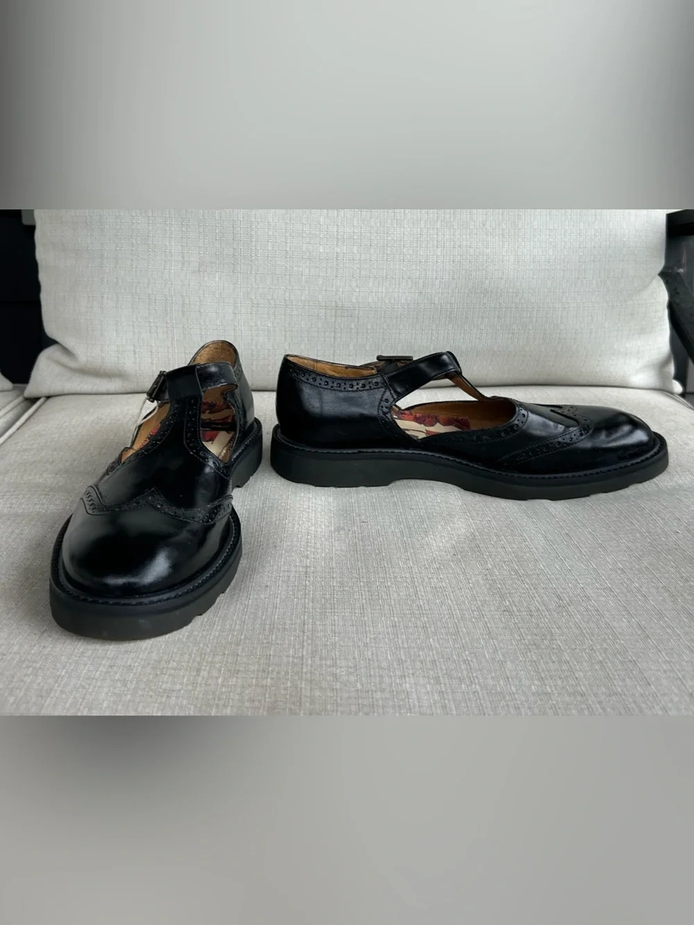 NWOB Paul Smith Black Leather Mary Jane Brogues US 9 (40 EU) - Picture 4 of 6